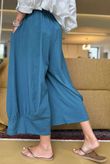 Made in Italy Jo Jo Quirky Hopsack Crop Pant Deep Teal